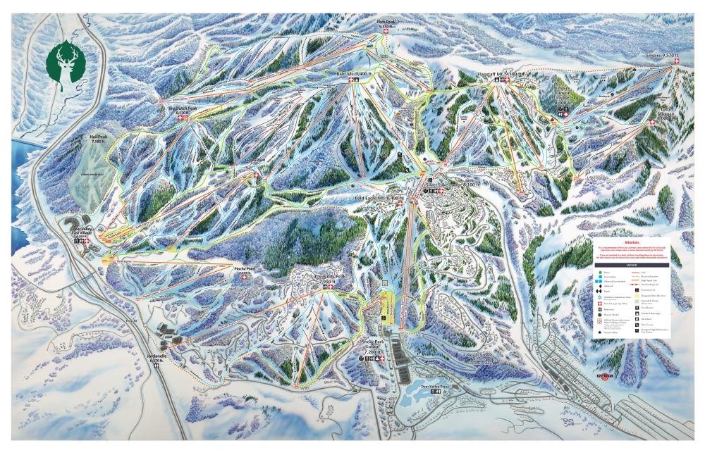 Deer Valley pistekaart 2026 2027 Deer Valley pistekaart 2026 2027