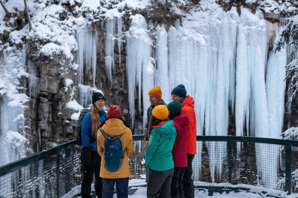 IJsformaties in Johnston Canyon Banff