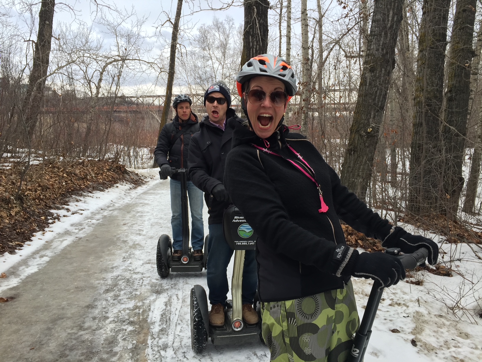 Maak een segway tocht in de River Valley, het grootste natuurlijke stadspark in Edmonton. 