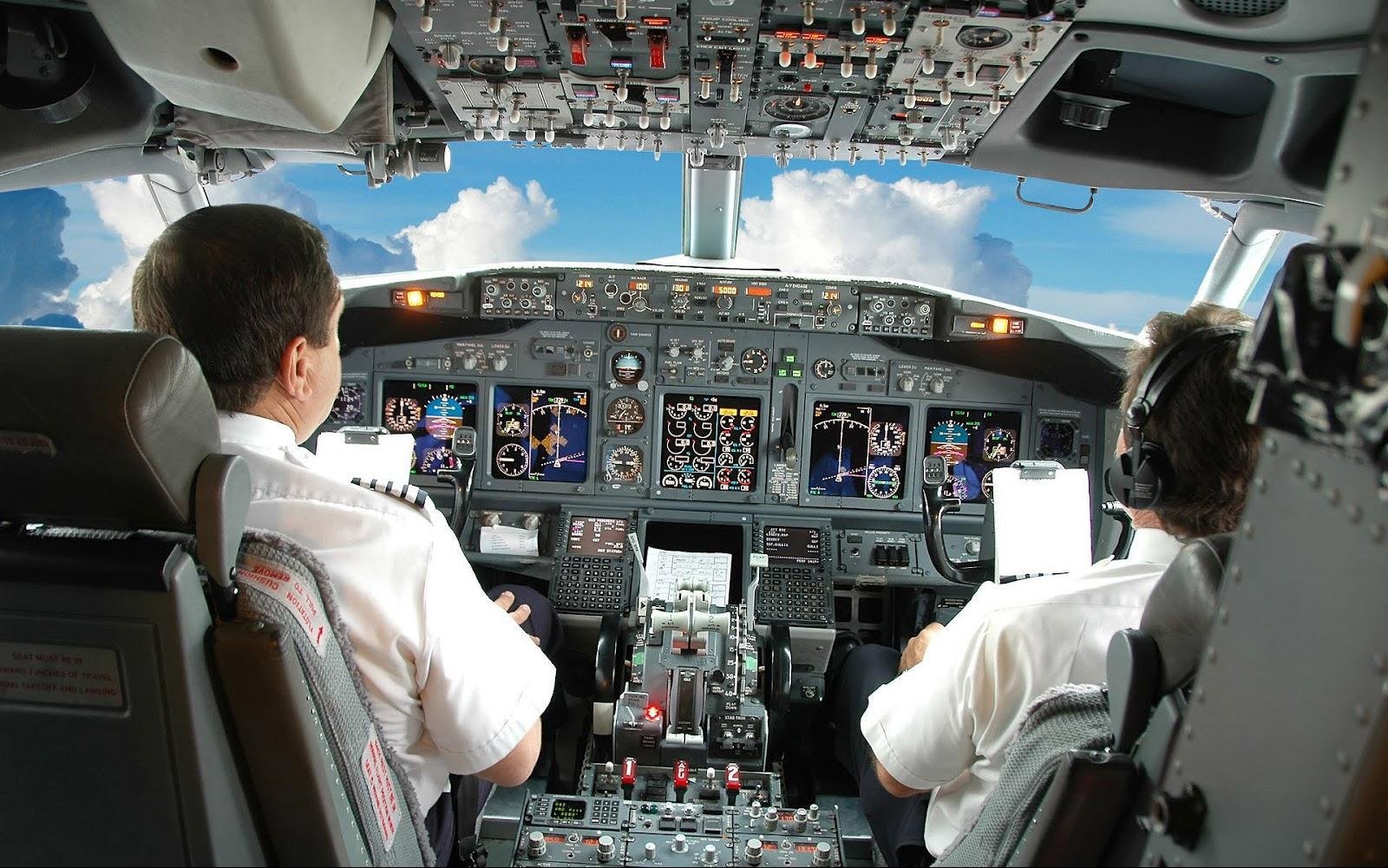 De cockpit van een vliegtuig