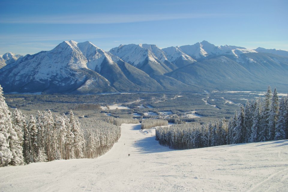 Skigebied van Kananaskis Nakiska, Alberta Canada