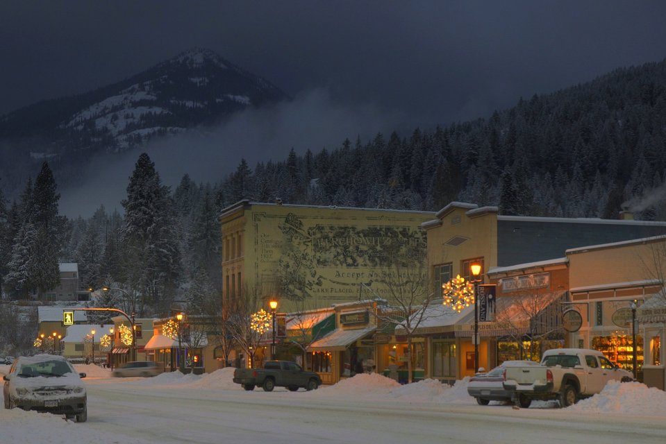Wintersport in Red Mountain Rossland in British Columbia, Canada