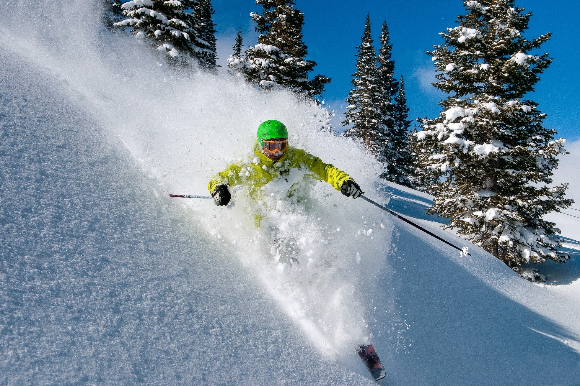 Wintersport in skigebied Breckenridge in Colorado, Amerika