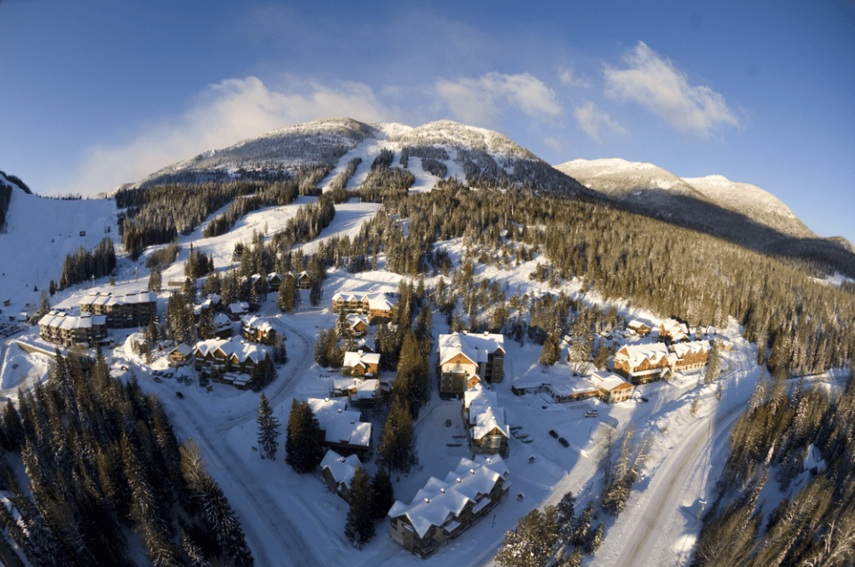 Wintersport in Red Mountain Rossland in British Columbia, Canada