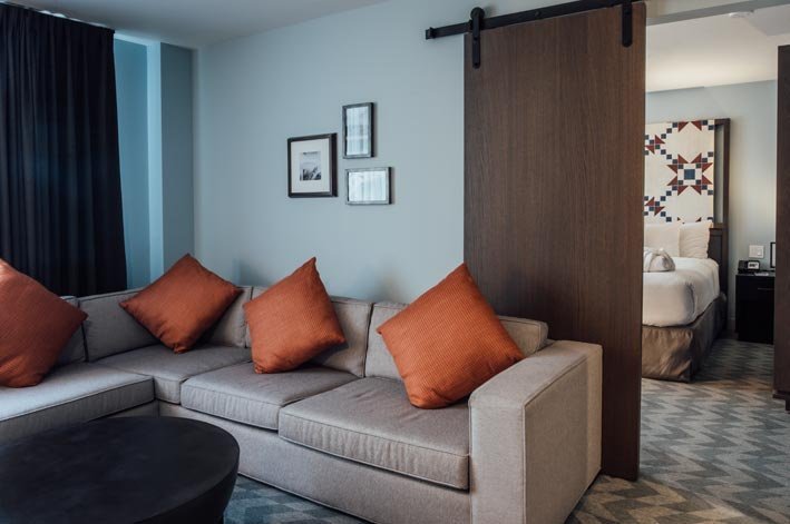 Banff Mount Royal Hotel - junior suite living and bedroom