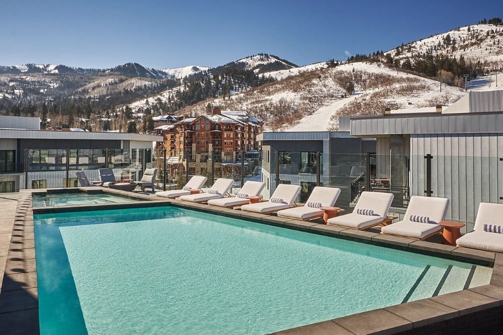The pendry Park City rooftop pool