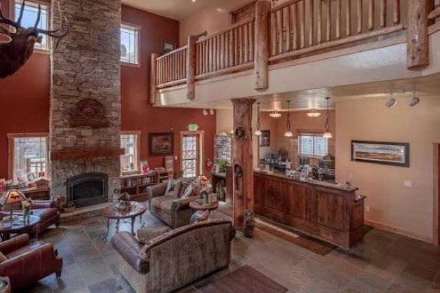 Jackson cowboy village resort lobby