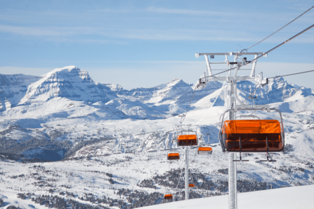 Skigebied Banff, Alberta, Canada