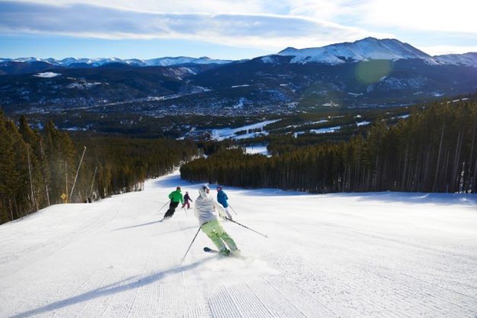 Wintersport in skigebied Breckenridge in Colorado, Amerika Wintersport in skigebied Breckenridge in Colorado, Amerika