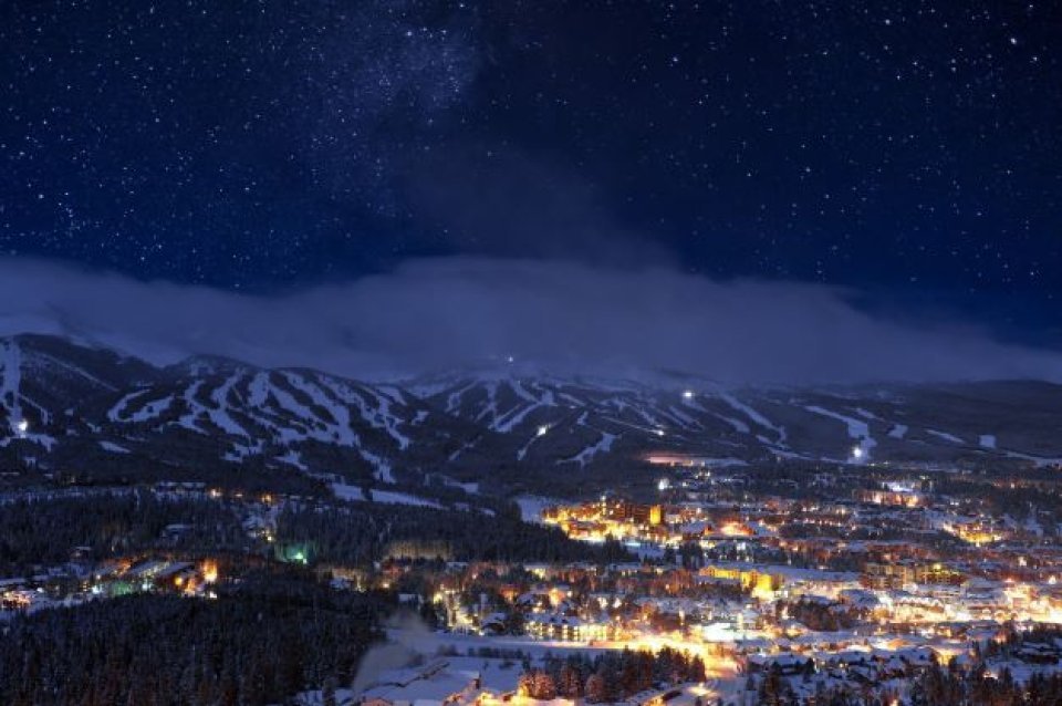 Wintersport in skigebied Breckenridge in Colorado, Amerika Wintersport in skigebied Breckenridge in Colorado, Amerika