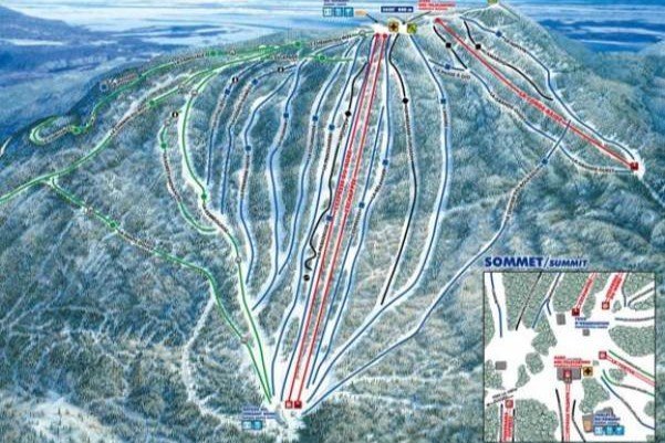 Preview pistekaart skigebied Mont Saint Anne Canada