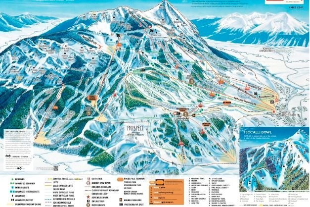 Preview pistekaart skigebied Crested Butte Amerika Preview pistekaart skigebied Crested Butte Amerika