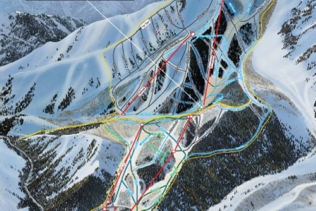 Preview pistekaart skigebied Sundance Amerika
