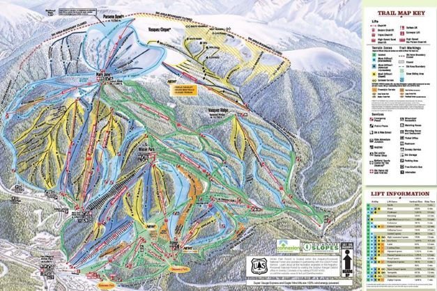 Preview pistekaart skigebied Winterpark Amerika