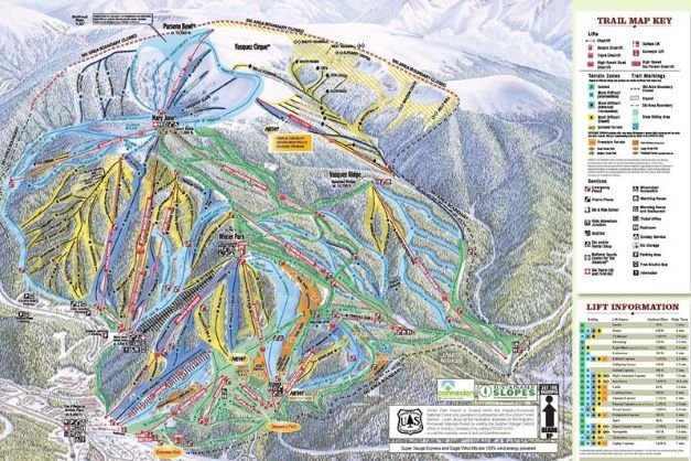 Preview pistekaart skigebied Winterpark Amerika Preview pistekaart skigebied Winterpark Amerika