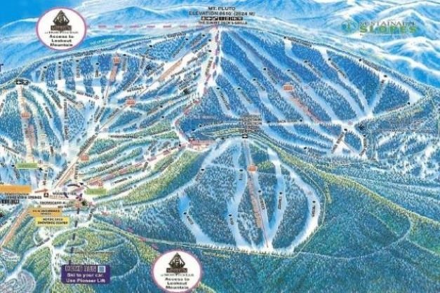 Pistekaart van skigebied Breckenridge Amerika Pistekaart van skigebied Breckenridge Amerika