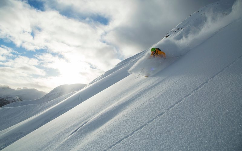 Wintersport in de SkiBig3 in Canada, dit is de piste voor de Expert: ‘E’ Gully (# 128)