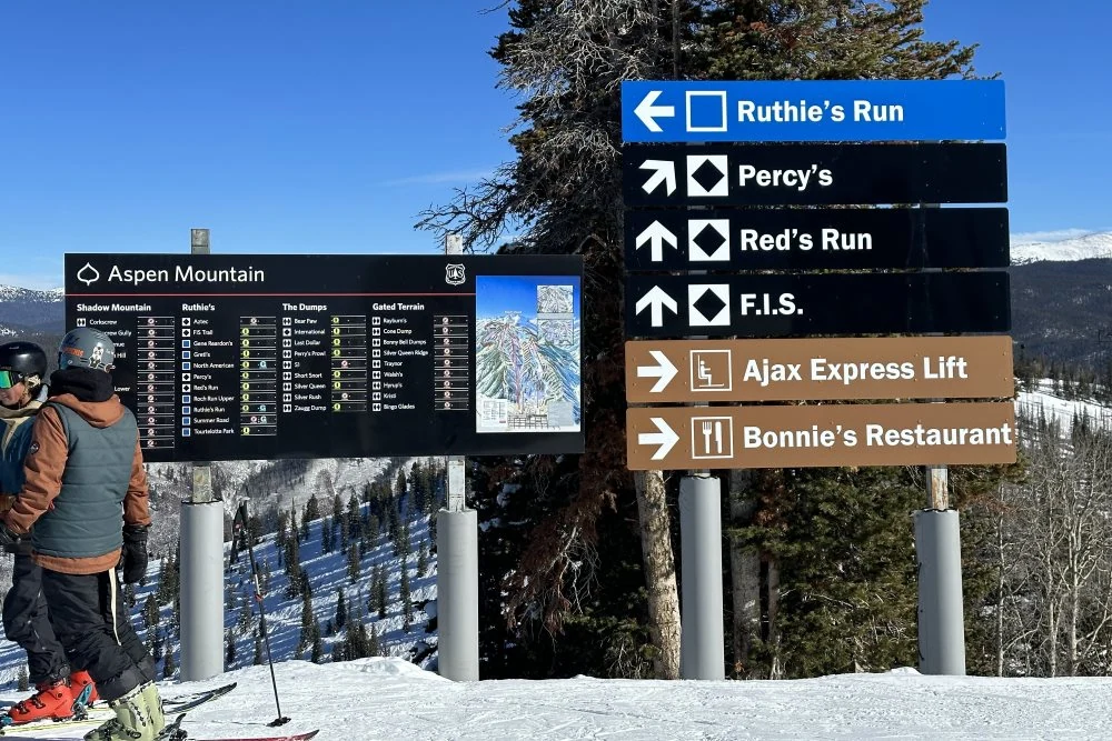 Runs versus pistes op Aspen Mountain
