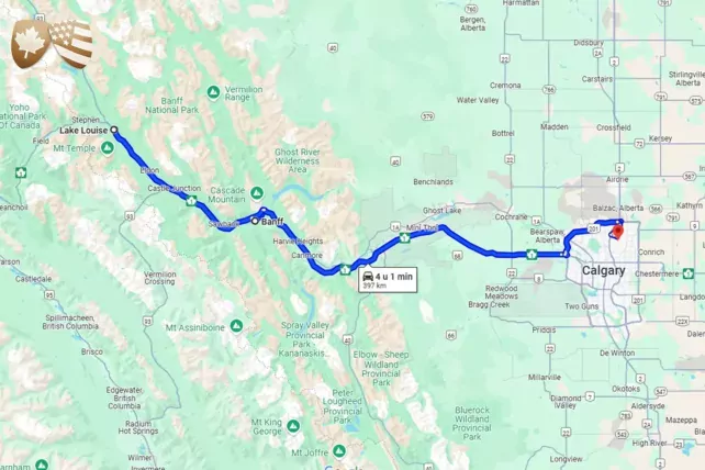 Route Skisafari Banff en Lake Louise: Ski Big 3 Route Skisafari Banff en Lake Louise: Ski Big 3