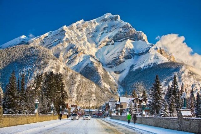 Skigebied Banff, Alberta, Canada