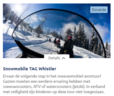 Snowmobile in Whistler