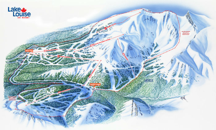 Lake Louise Ski Area maakt onderdeel uit van de Ski Big 3, Alberta Canada
