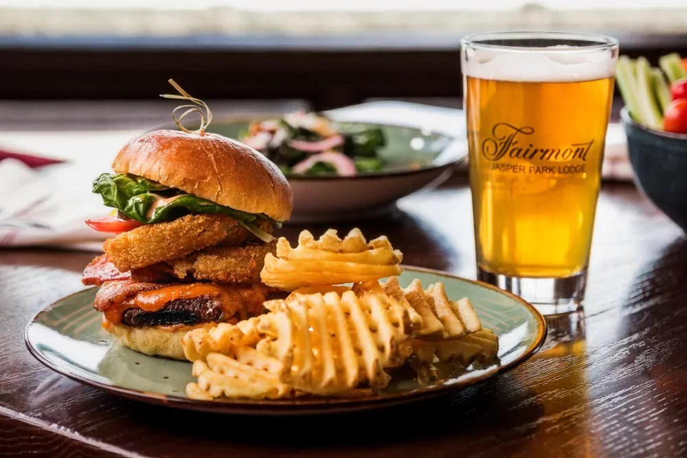 Fairmont Jasper Park Lodge Great Hall Gastropub Burger and Beer