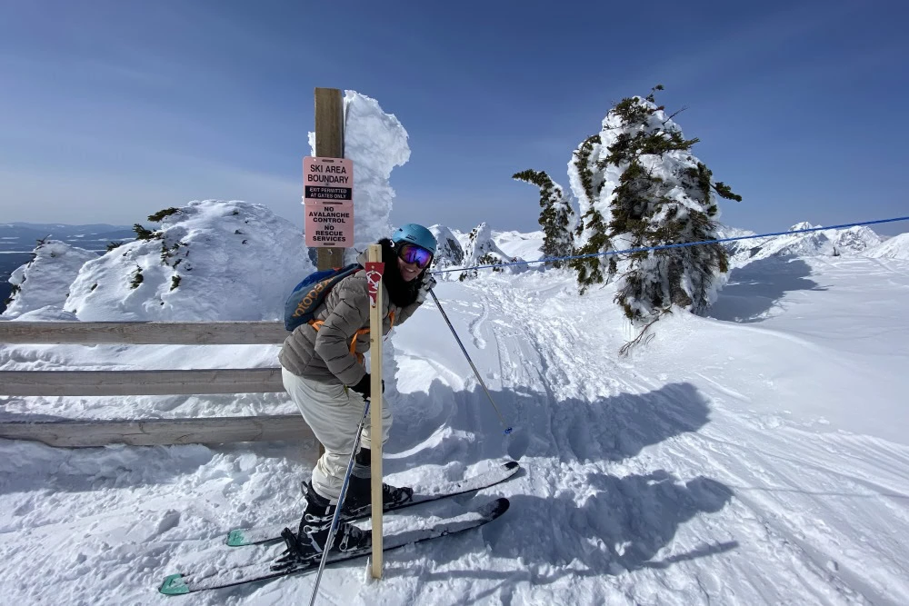 Else bij de Boundary van het skigebied van Fernie 