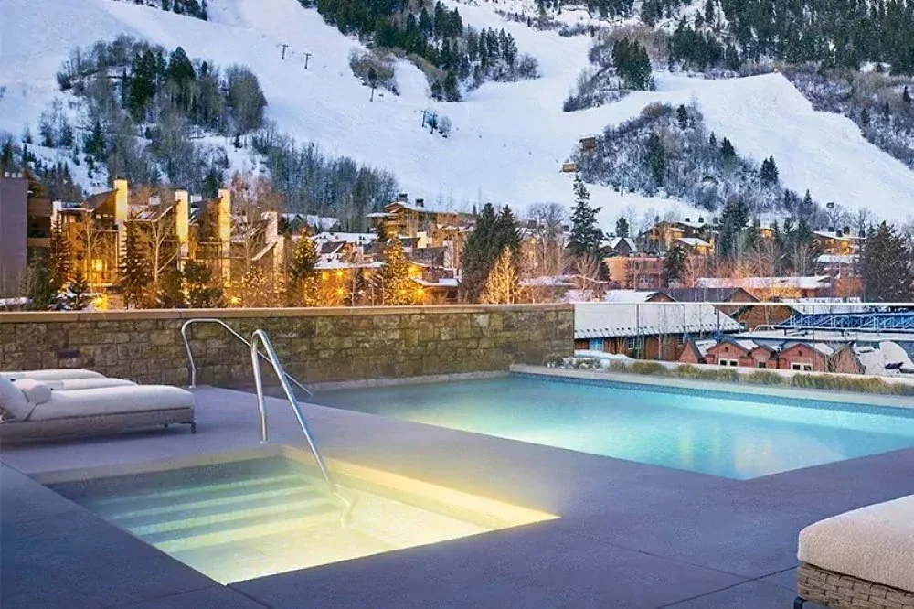 The Little Nell Aspen rooftop pool