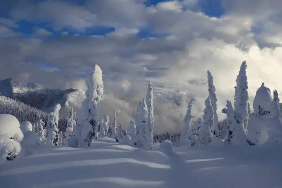 Skigebied Whitewater bij Nelson, British Columbia in Canada Skigebied Whitewater bij Nelson, British Columbia in Canada