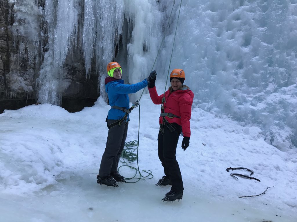 Je wintersport in Jasper, Alberta Canada is niet compleet zonder den dag ijsklimmen.