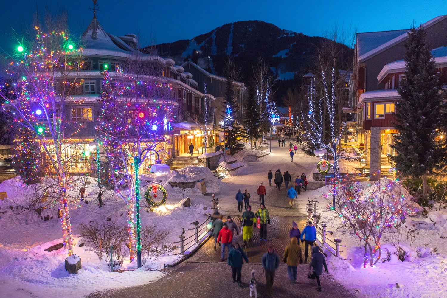 Whistler Village met WintersportCanadaAmerika