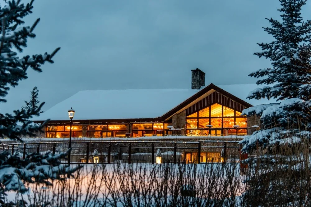 Fairmont Jasper Park Lodge exterior christmas