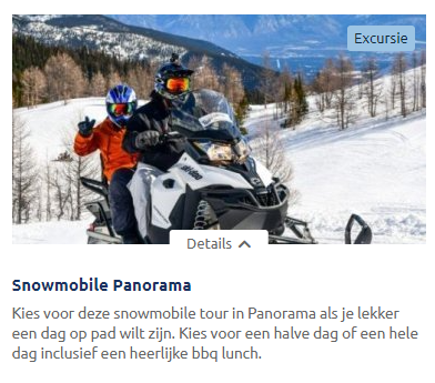 Sneeuwscooter in Panorama