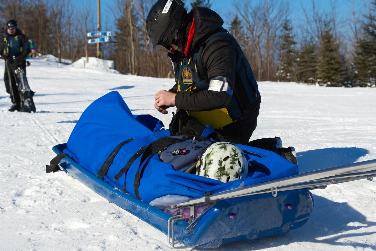 Wintersport in Canada of Amerika, leer de skitermen voor je skivakantie zoals Rescue toboggan