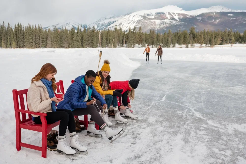 Fairmont Jasper Park Lodge iceskating