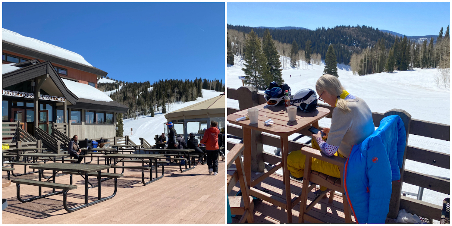 Koffiestop in Steamboat op de piste: Café Rendez Vous