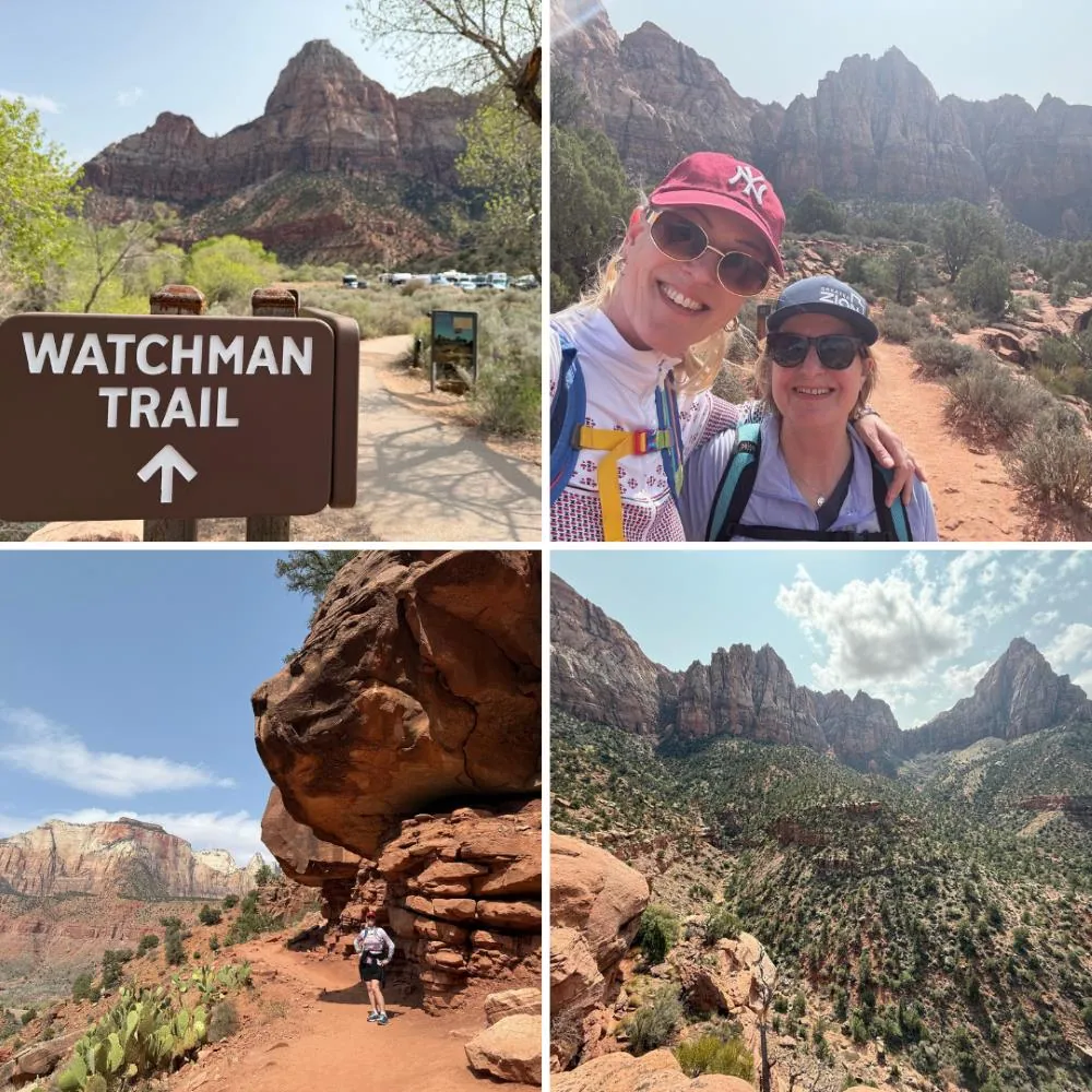 Watchman Trail, een pittige klim van een dik uur naar een prachtig uitzichtpunt