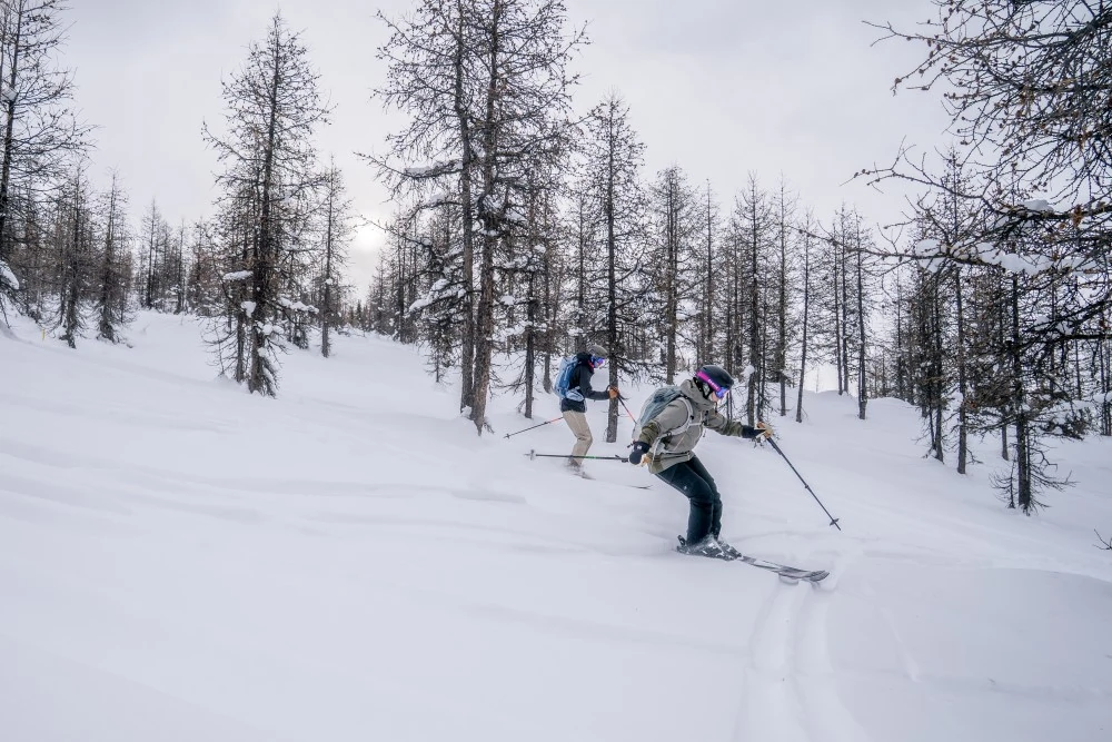 Wat Banff uniek maakt, is dat je dus skiet in een beschermd nationaal park