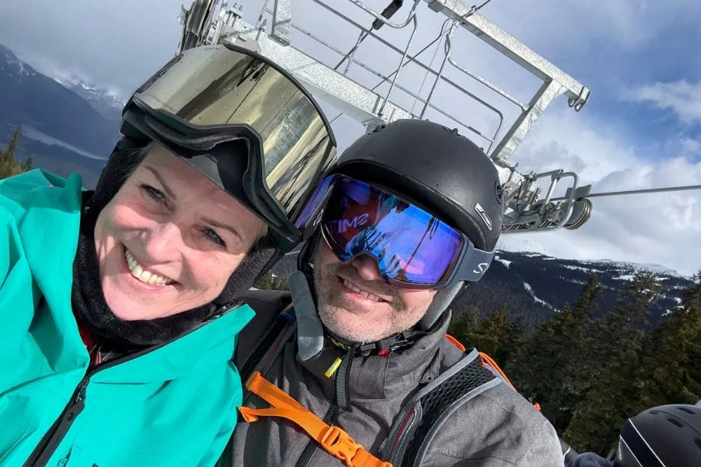 Else geniet van haar skivakantie in Whistler Blackcomb