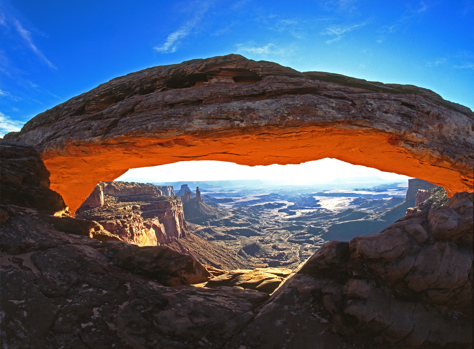 Mesa Arch National Park Utah in de winter vakantie