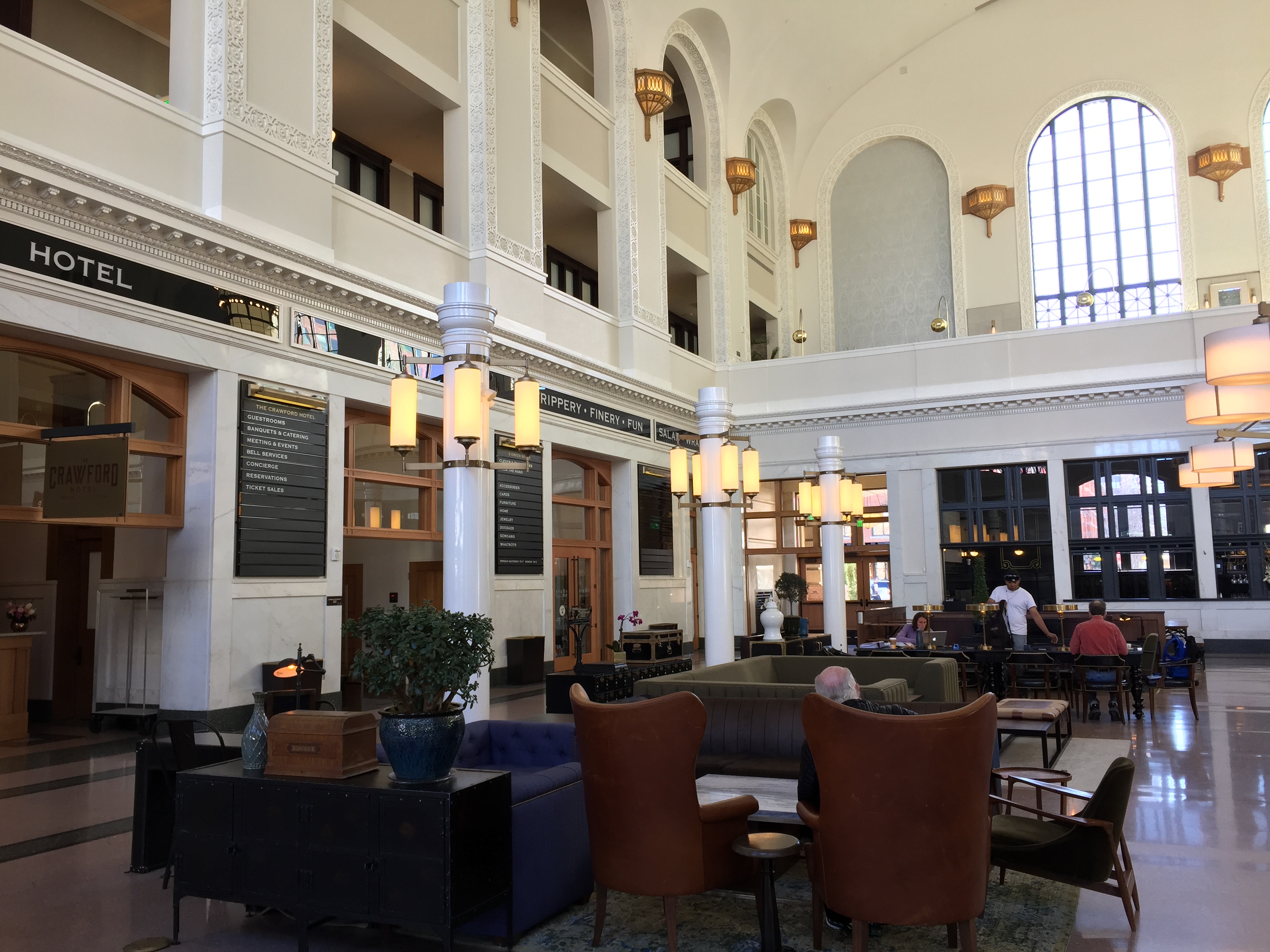 Het nieuwe The Crawford Hotel bevindt zich in The Union Station, het CS station van Denver Colorado