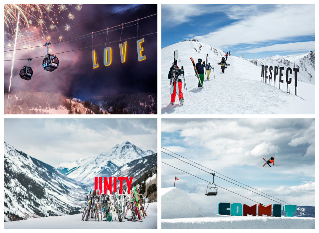 Met de campagne Love, Respect, Unity en Commit stuurt Aspen Skiing een mooie boodschap de wereld in