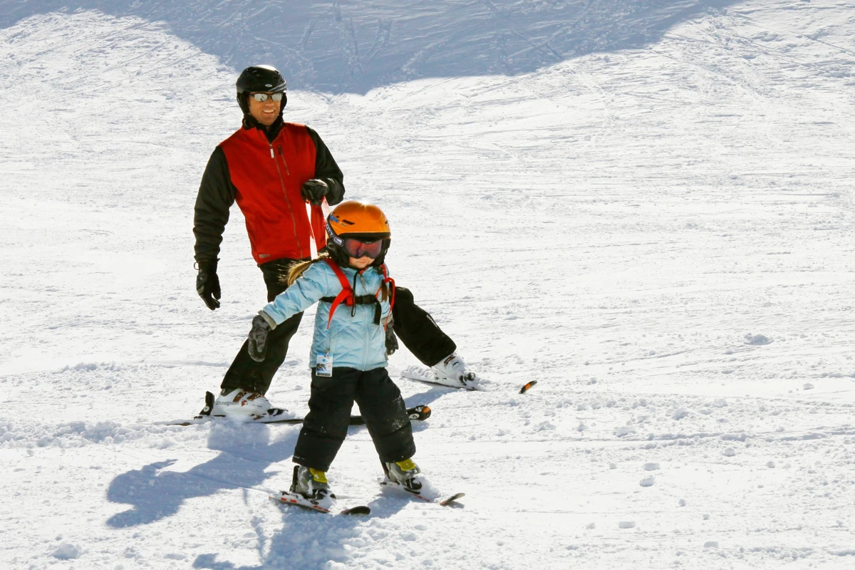 Start je skiles op de beginnersweide