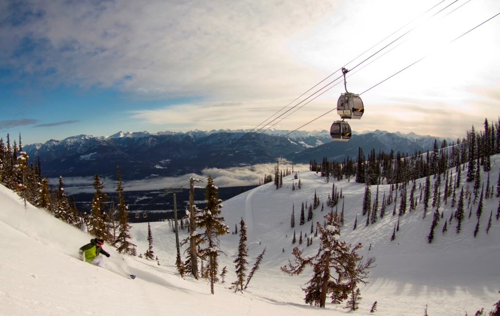 Kicking Horse is top voor de ervaren skiers, meer dan de helft van het skigebied heeft zwarte pistes