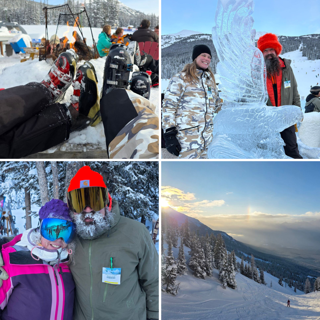 rachtige omstandigheden in Lake Louise: min 5 graden en een mager zonnetje