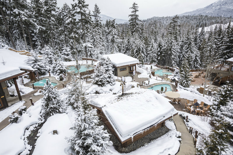 De Scandinave Spa is gelegen op 30 minuten wandelen van Whistler Village op een TOP locatie!