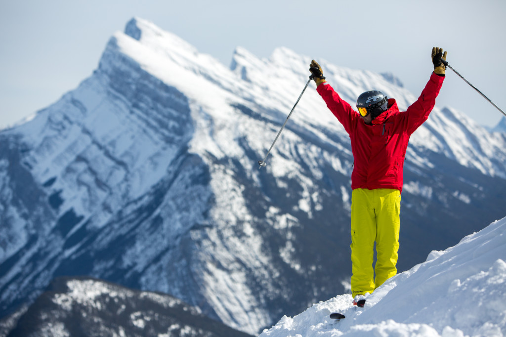 In Alberta vind je het poedersneeuw skigebied Skibig3 met Banff, Lake Louise, Mt.Norquay en Sunshine